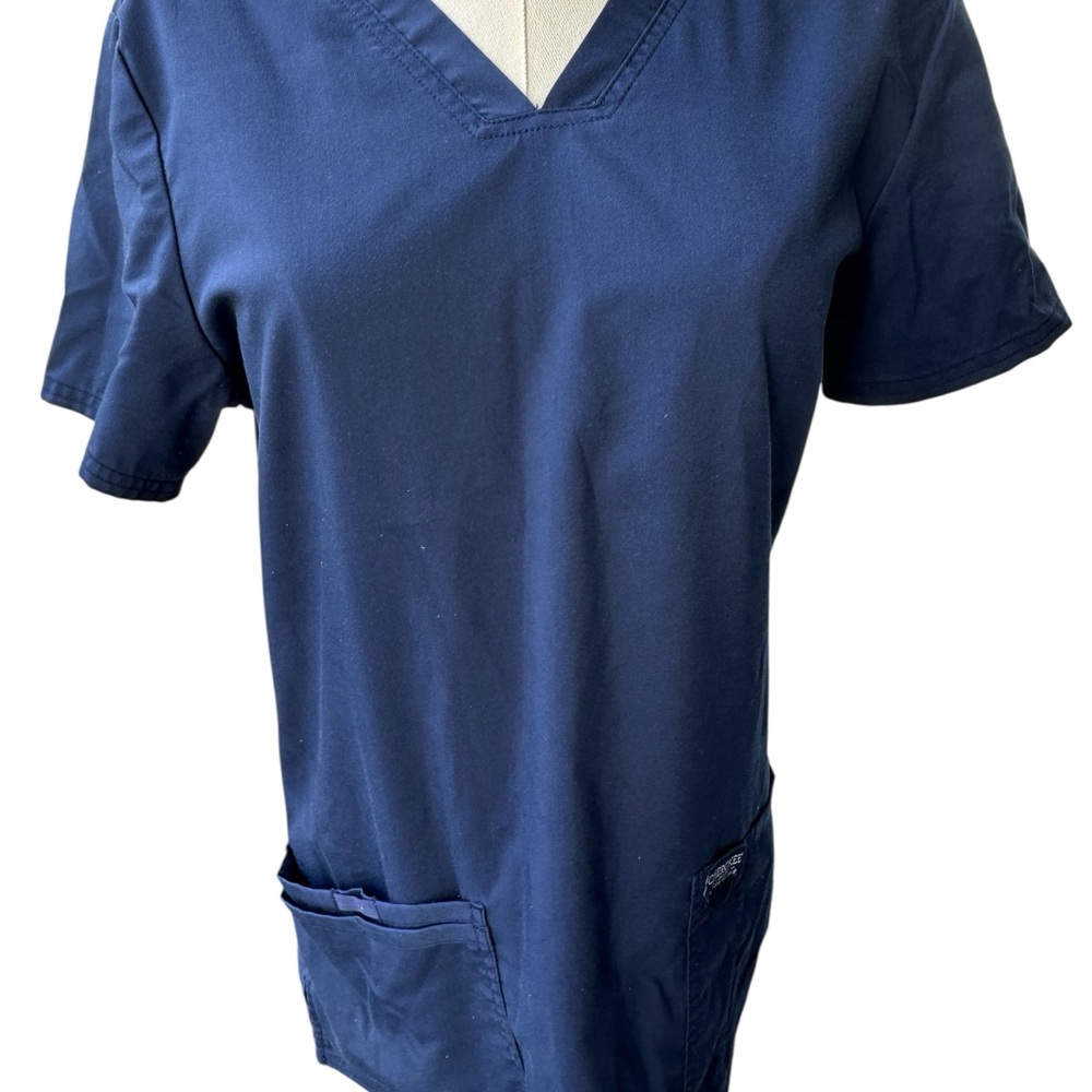 Cherokee Women's V-Neck Scrub Top - Modern Classic Shirt with 3 Pockets,